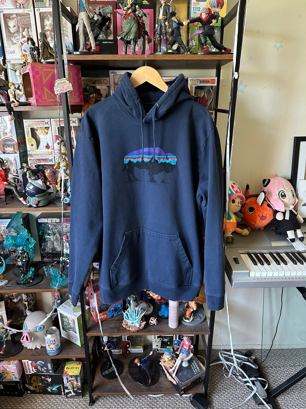 Patagonia Fitz Roy Bison Uprisal Hoodie Navy Blue Men’s Size XL