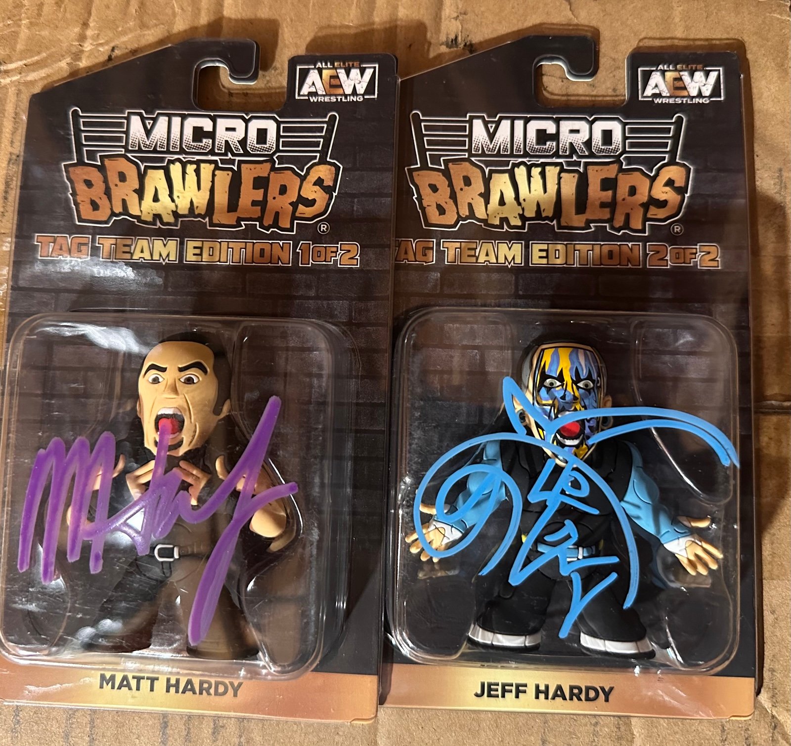 The Hardy Boyz Signed AEW Micro Brawlers