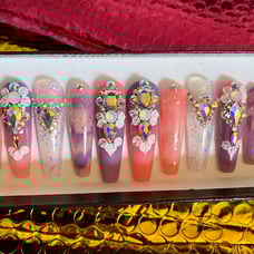 XXL Opal Swirl Press On Nails