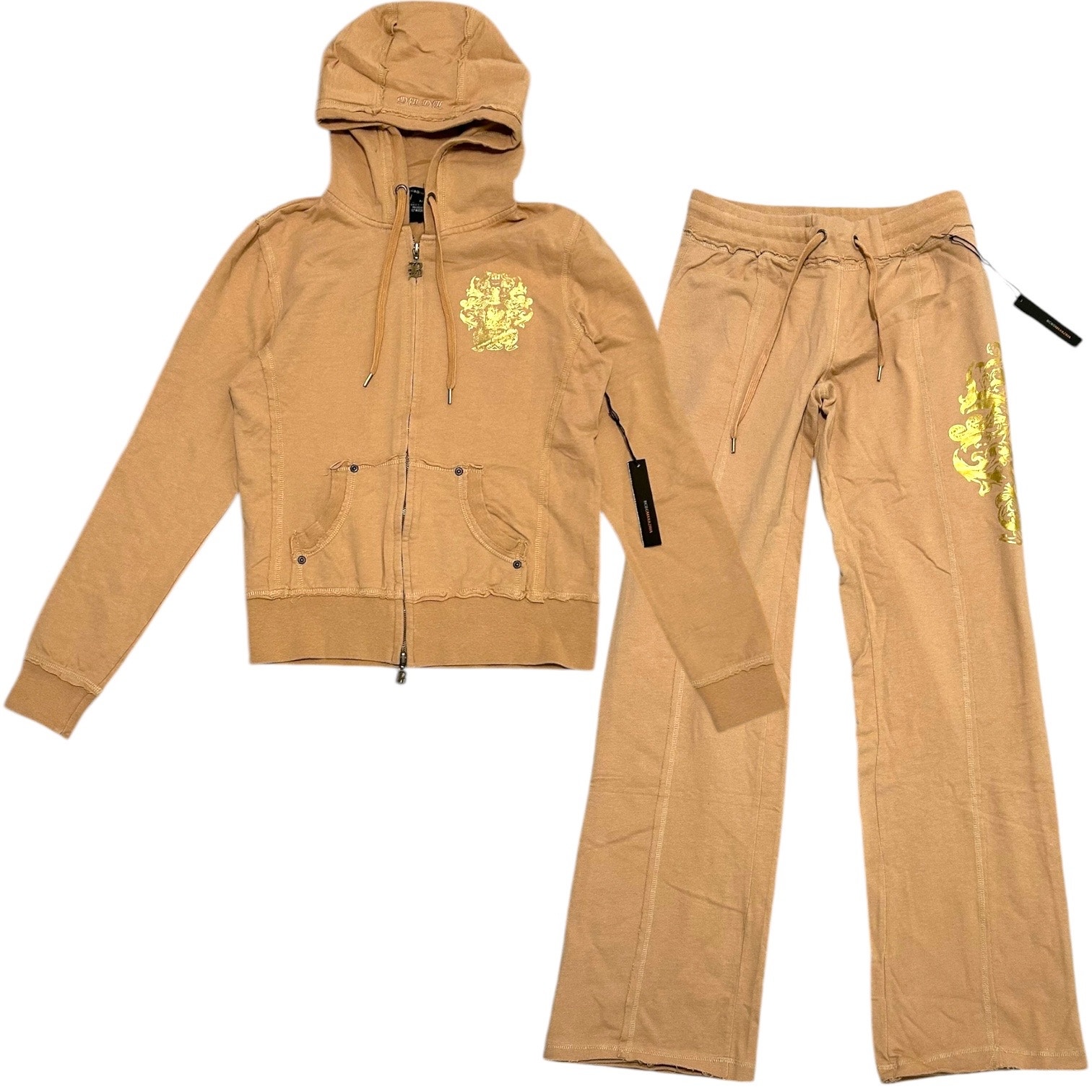 BCBG NWT Cashew Golden Regency Tracksuit Set