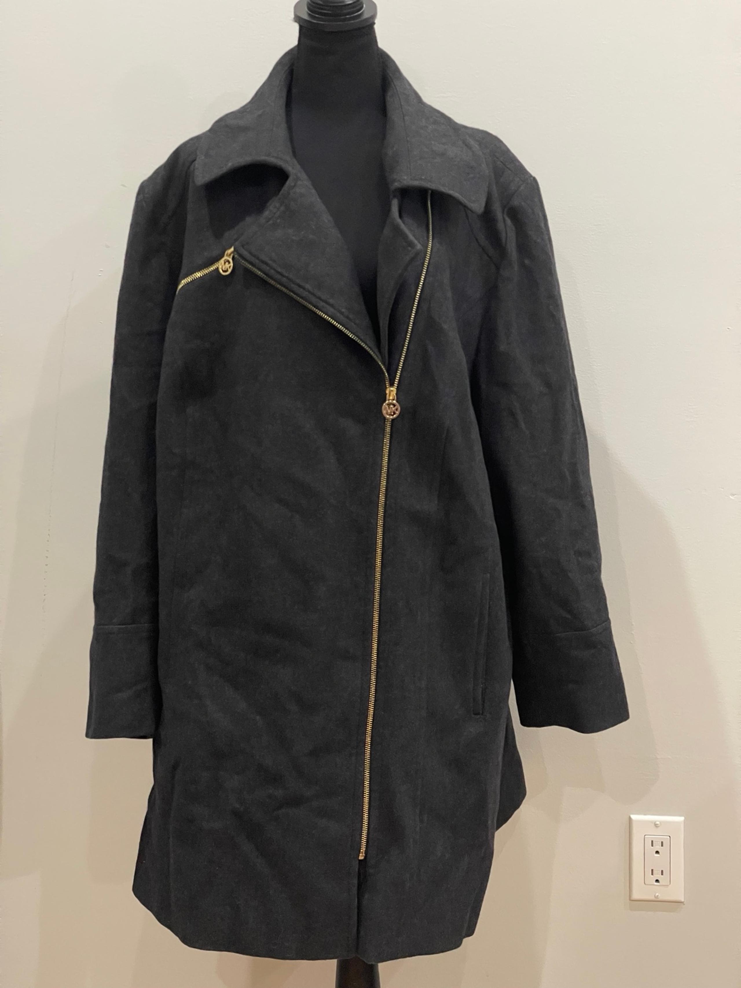 Michael Michael Kors 24W Grey/ Gold Grey 60%Wool Peacoat
