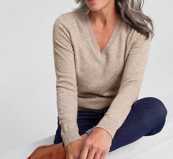 Charter Club 100% Cashmere Women's V-Neck Long-Sleeve Sweater OX