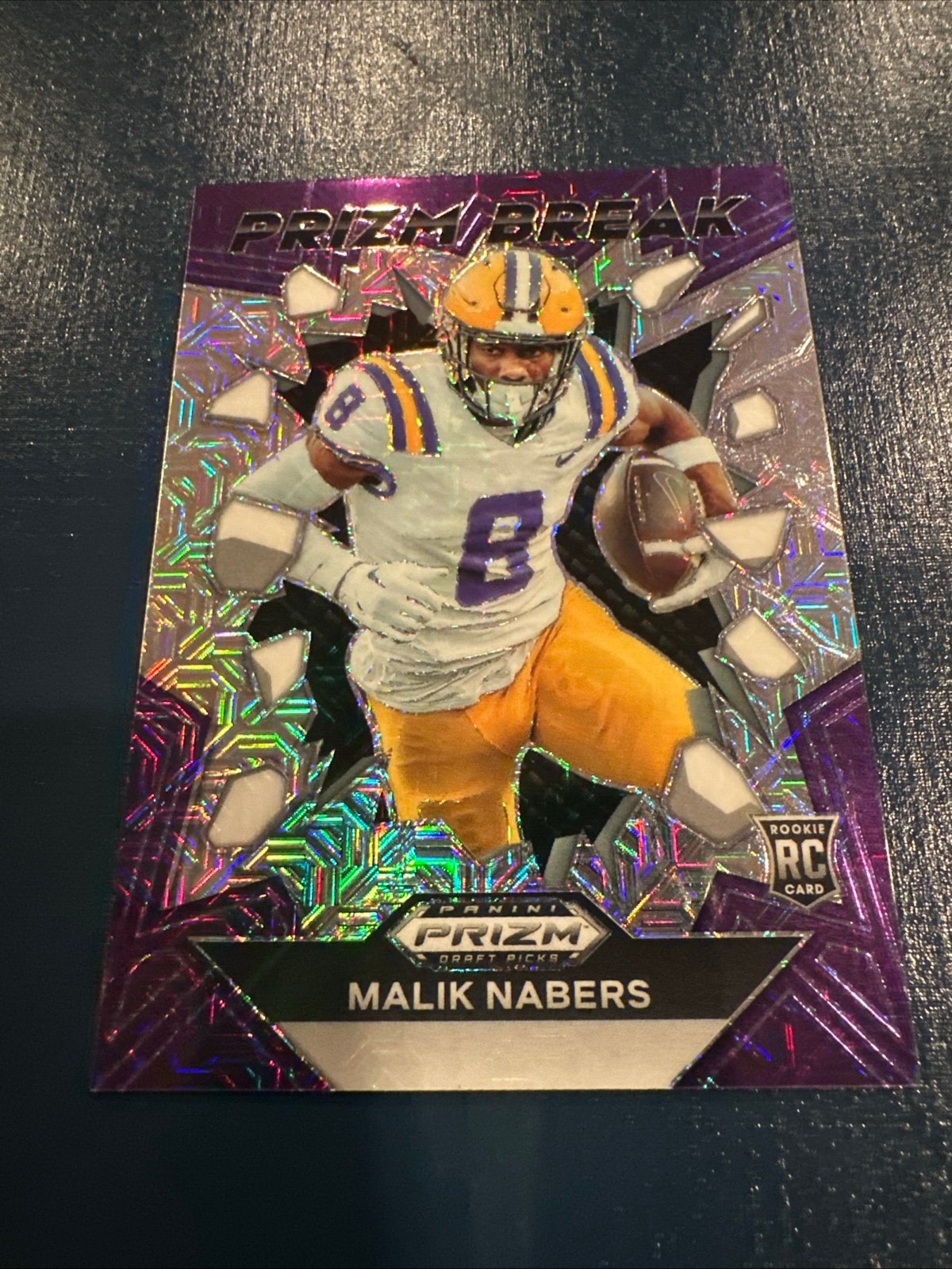 2024 panini prizm draft picks- Malik Nabors Prizm Break Mojo /25