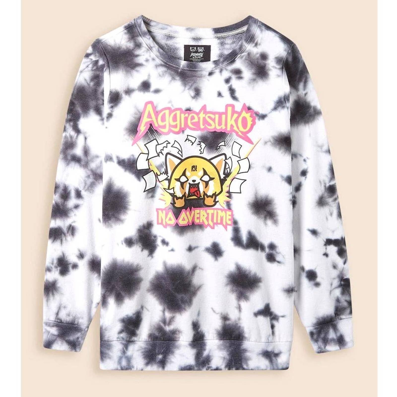 Torrid 3 (3X 22/24) Aggretsuko Anime Tie Dye Cozy Fleece Pullover Sweatshirt