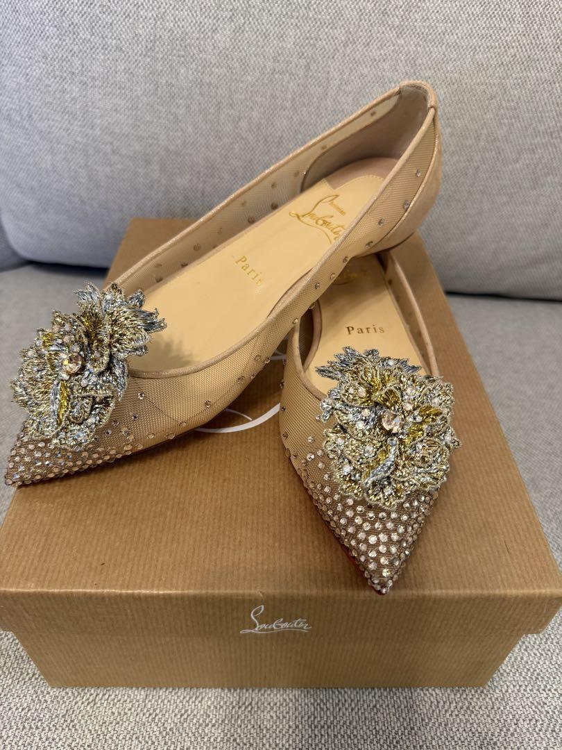 Christian Louboutin embellished flat shoes