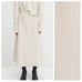 NWT. Massimo Dutti Ecru Wool Blend A-Line Maxi Skirt. Size M.