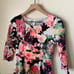 Pinkblush Neon Floral Scalloped Dress