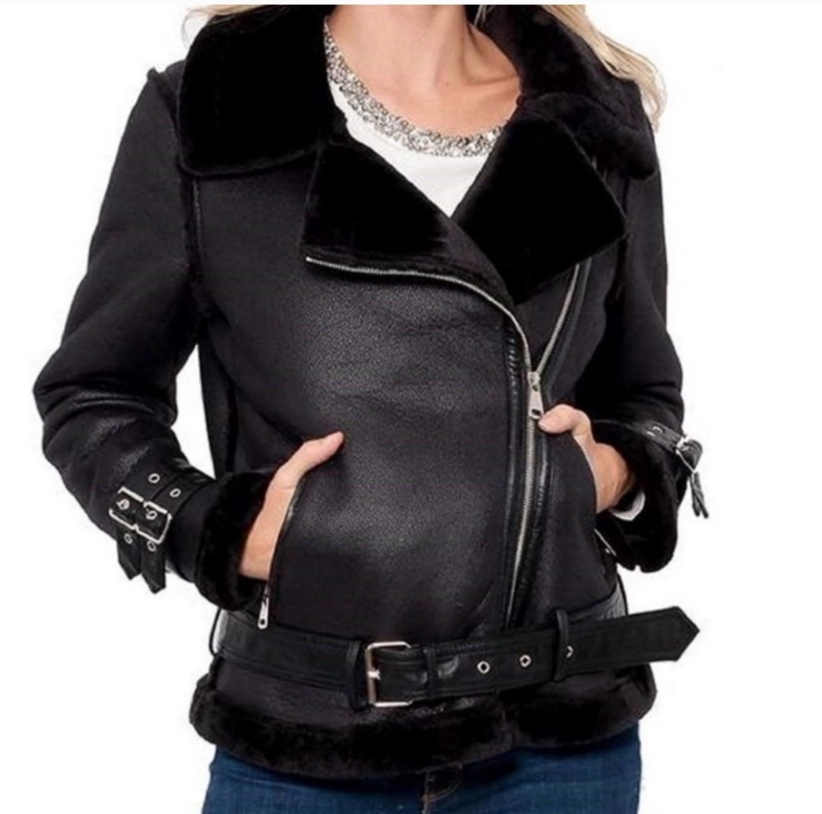 Black aviator jacket