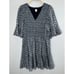 La Vie Rebecca Taylor Petula Smocked Dress Women Large Blue Short Flutter Sleeve