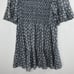La Vie Rebecca Taylor Petula Smocked Dress Women Large Blue Short Flutter Sleeve