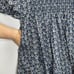 La Vie Rebecca Taylor Petula Smocked Dress Women Large Blue Short Flutter Sleeve