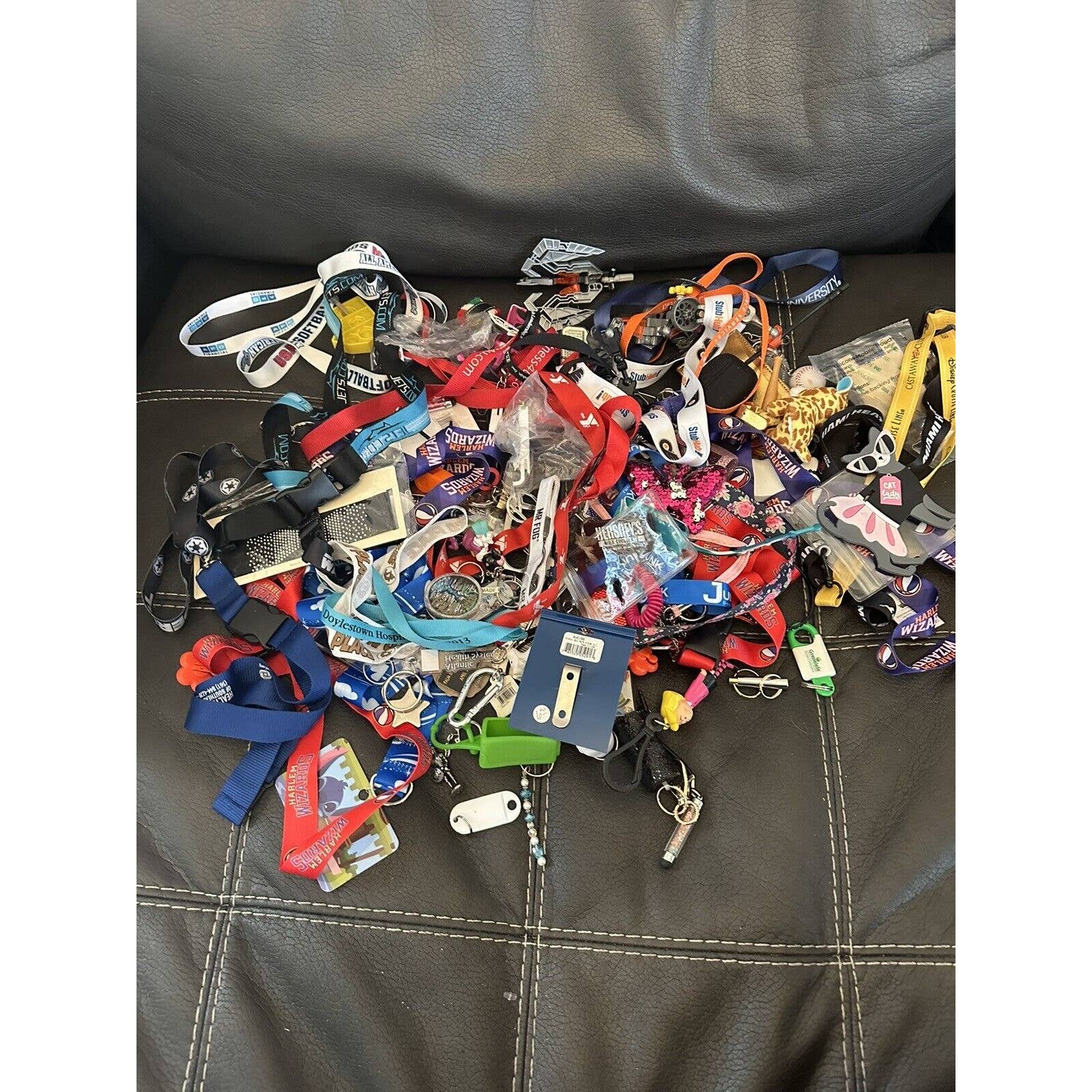 Keychain And Assortment Lot Assorted Styles 4 Pounds New & Used Vintage To Now 1