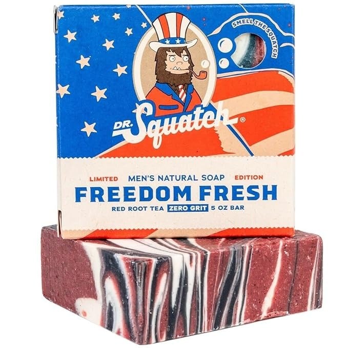 Lot of 10 - Dr. Squatch Freedom Fresh Limited Edition 5 oz Bar Mens Natural Soap