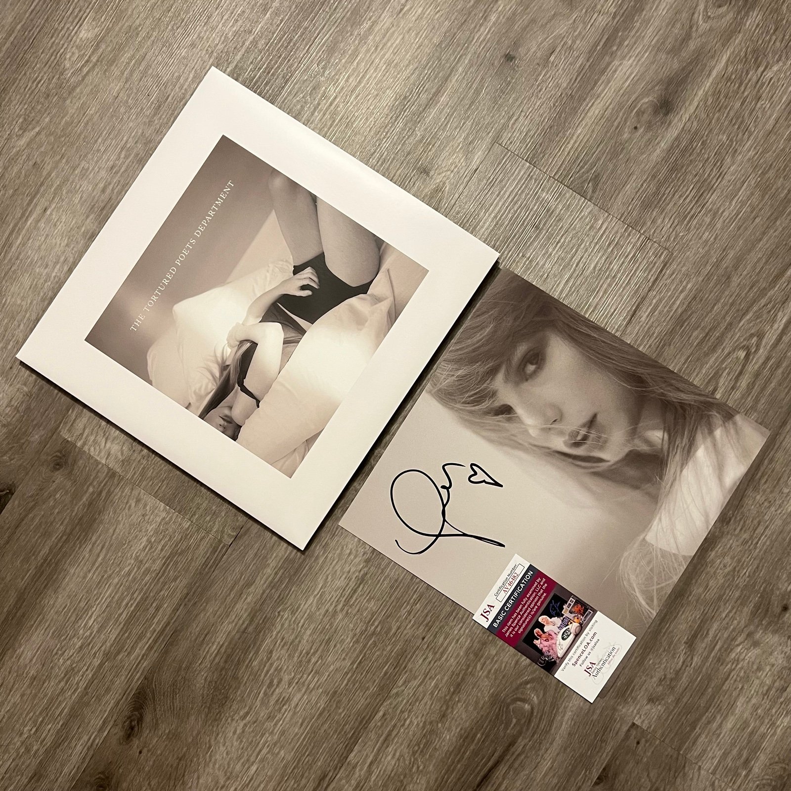 Taylor Swift Tortured Poets Department Vinyl W/ Hand Signed Vinyl Insert JSA COA
