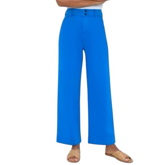 Everlane The Organic Twill Wide-Leg Pant size 4 in Lapis Blue