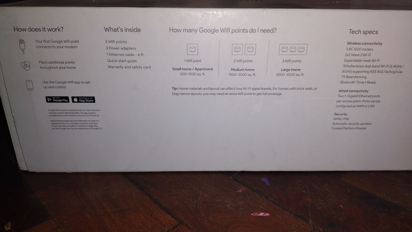 Google Wifi store new in open box never been installed