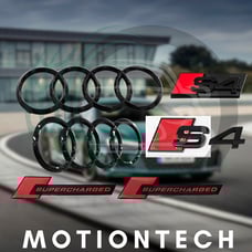Audi S4 Ring Front Emblem Gloss Black Rear Grille V6T Super Charged 2010-2019 Se