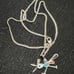 Vintage Zuni inlay roadrunner pendant necklace