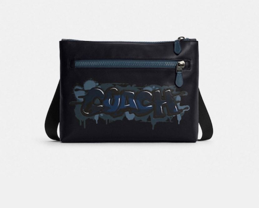 Carrier Zip Crossbody With Graffiti Coach