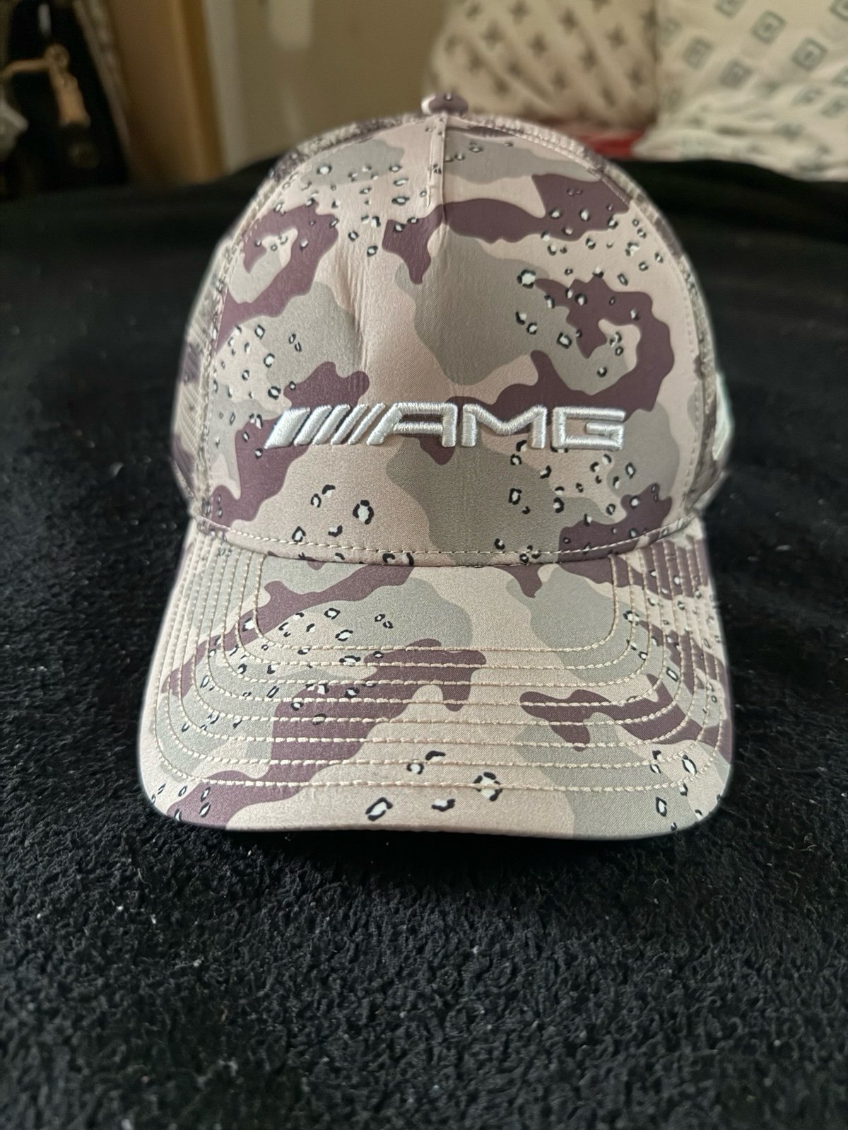 AMG Mercedes Gran Turismo F1 Lewis Hamilton Camo Trucker cap (NEW WITH TAGS)