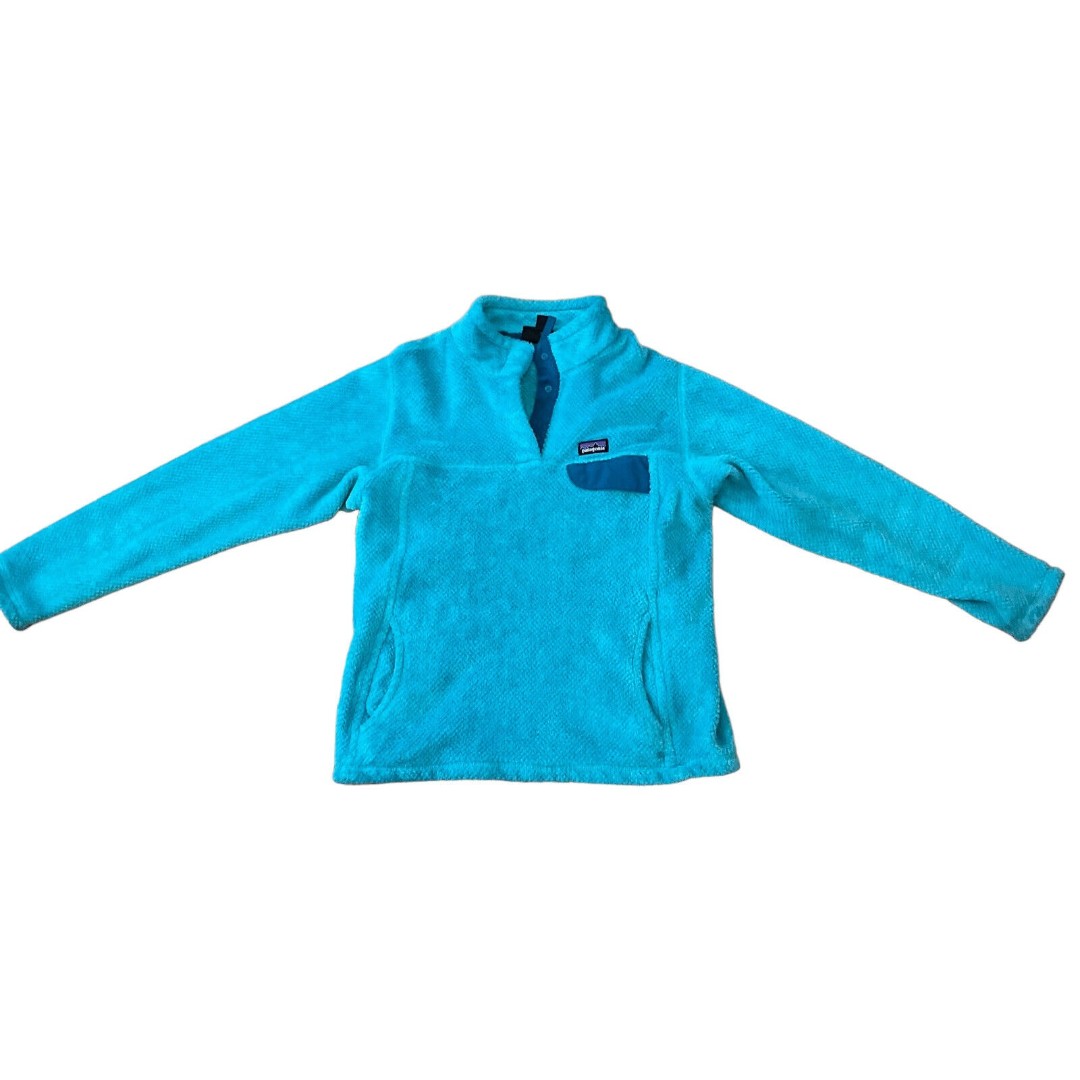 PATAGONIA Snap T Fleece Girls Size XXL 16-18 Teal Green