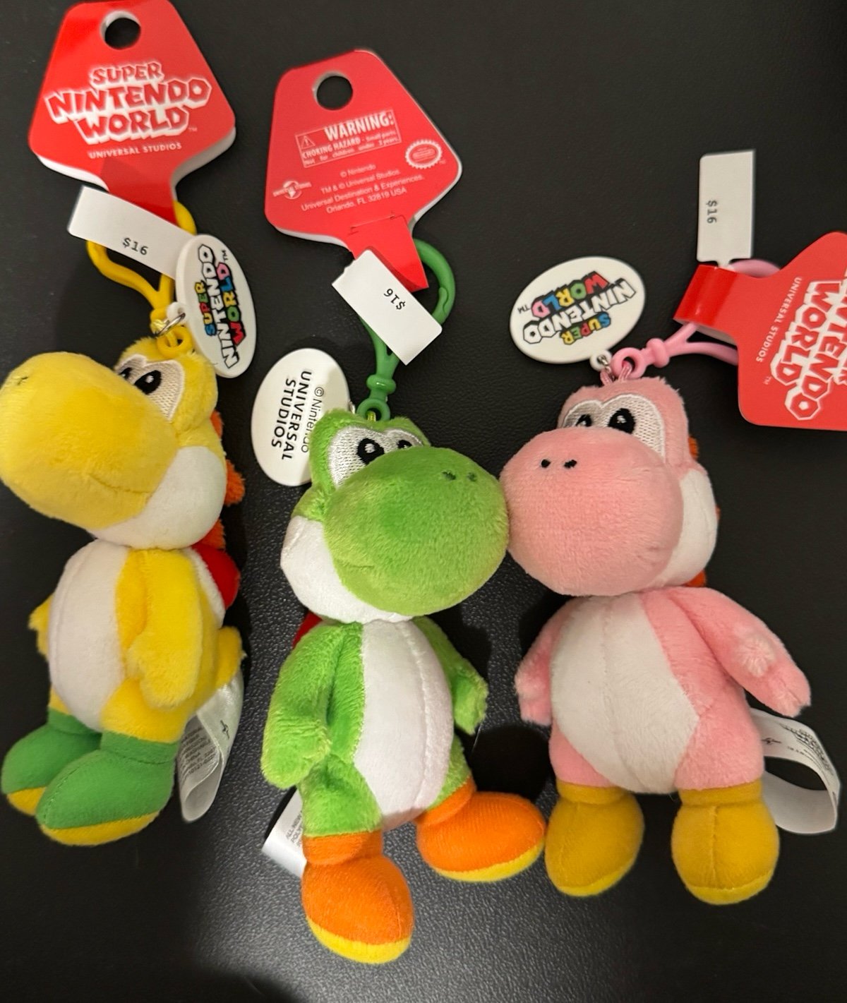 Yoshi plush keychains