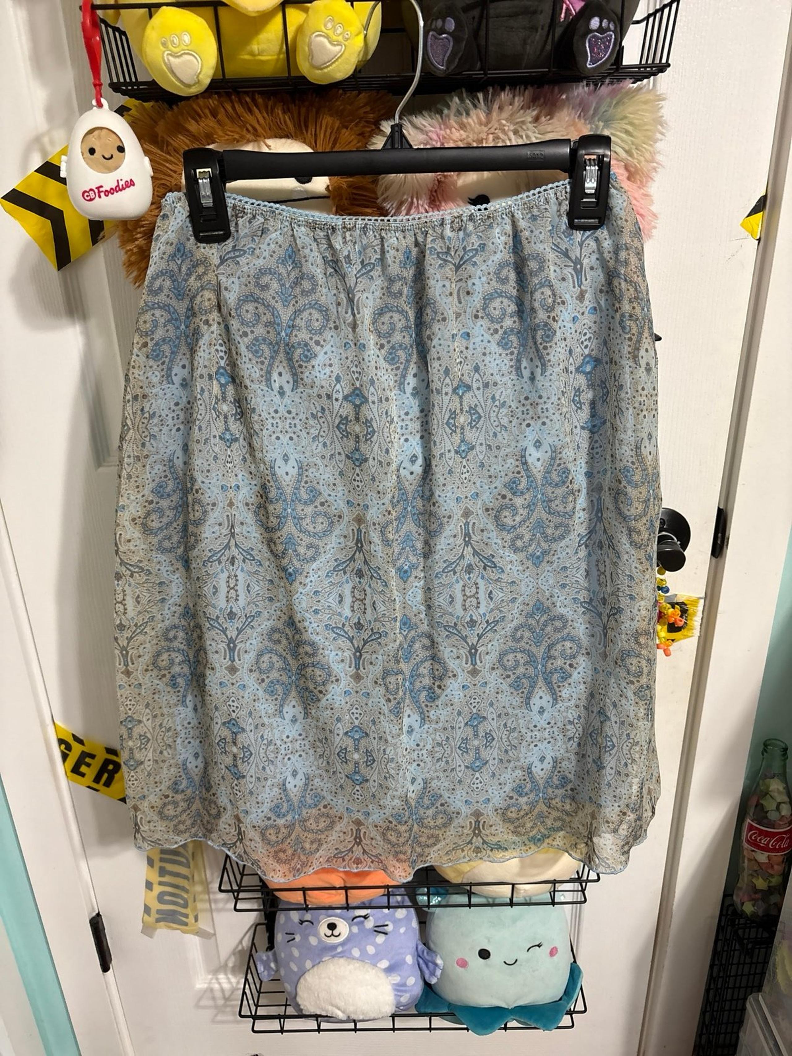blue skirt