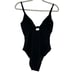 New Andie Swim The Santorini One Piece Swimsuit Key Hole Front Black Size Large
