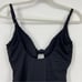 New Andie Swim The Santorini One Piece Swimsuit Key Hole Front Black Size Large