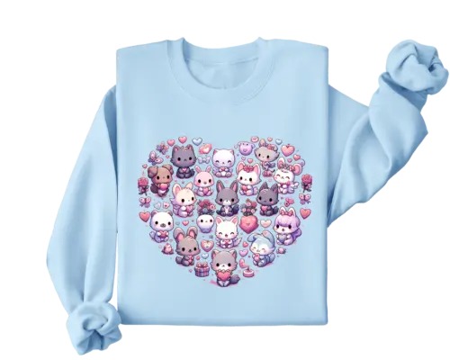 Valentine's Day Heart Sweatshirt - Adorable Love Design