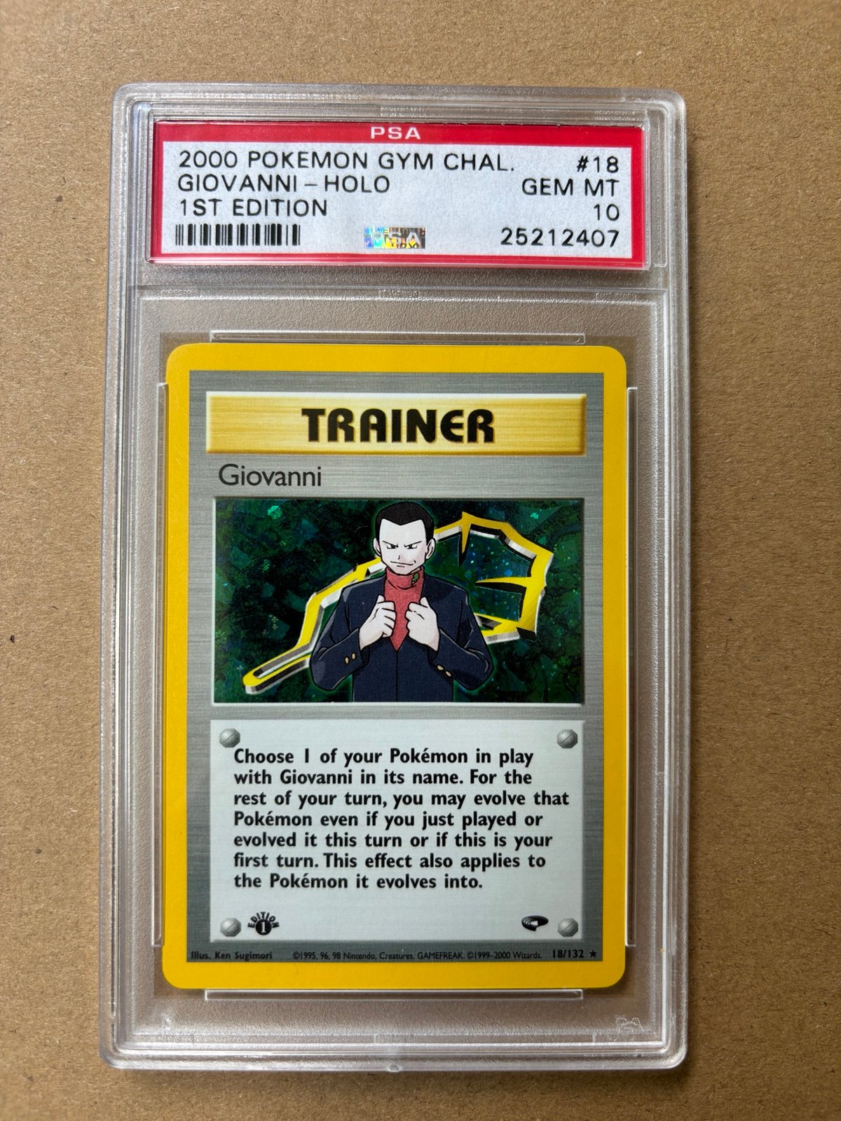 PSA 10 Giovanni 1st Edition Holo Gym Challenge Pokemon