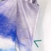 Retrofete Rylynn Satin Mini Dress Blue Tie Dye Draped Silk Sleeveless Sz M