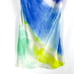 Retrofete Rylynn Satin Mini Dress Blue Tie Dye Draped Silk Sleeveless Sz M