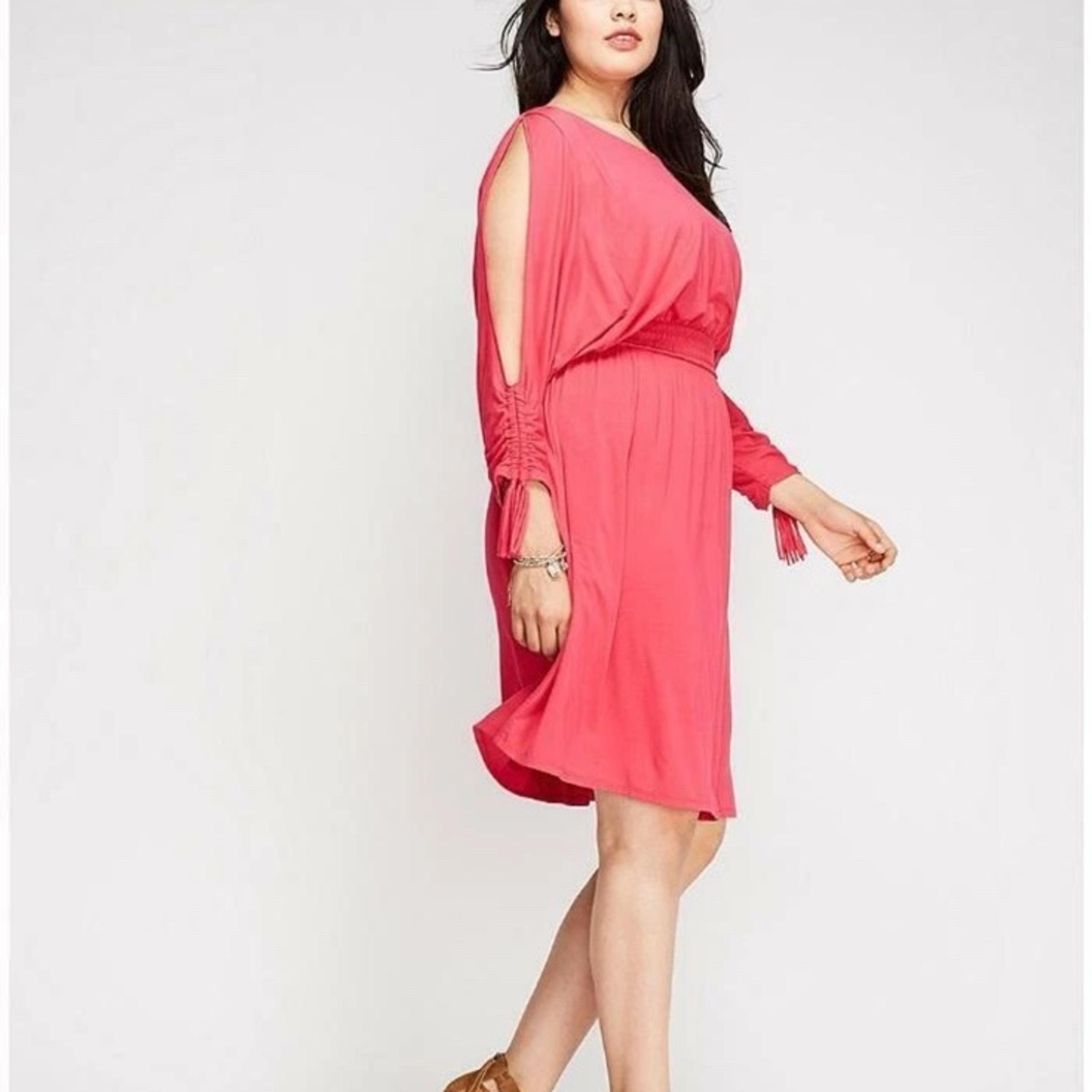 Lane Bryant Hot Pink Cold Shoulder Dress