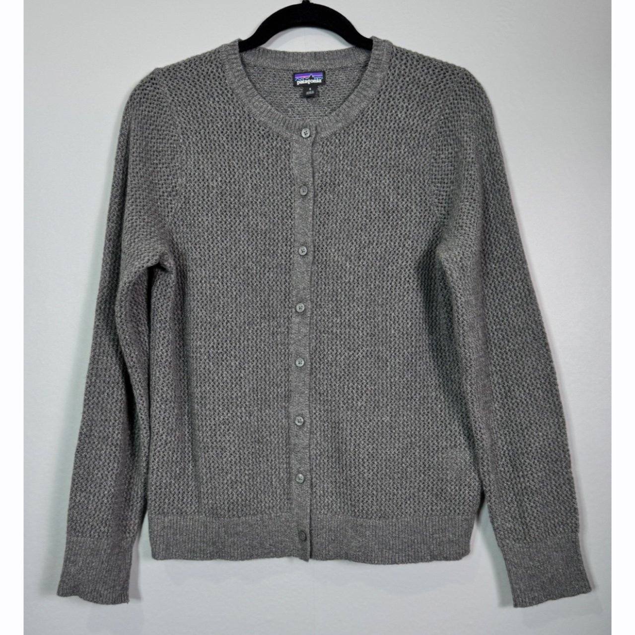 Patagonia Women’s Gray Cashmere Wool Blend Button Up Knit Cardigan Small 50726
