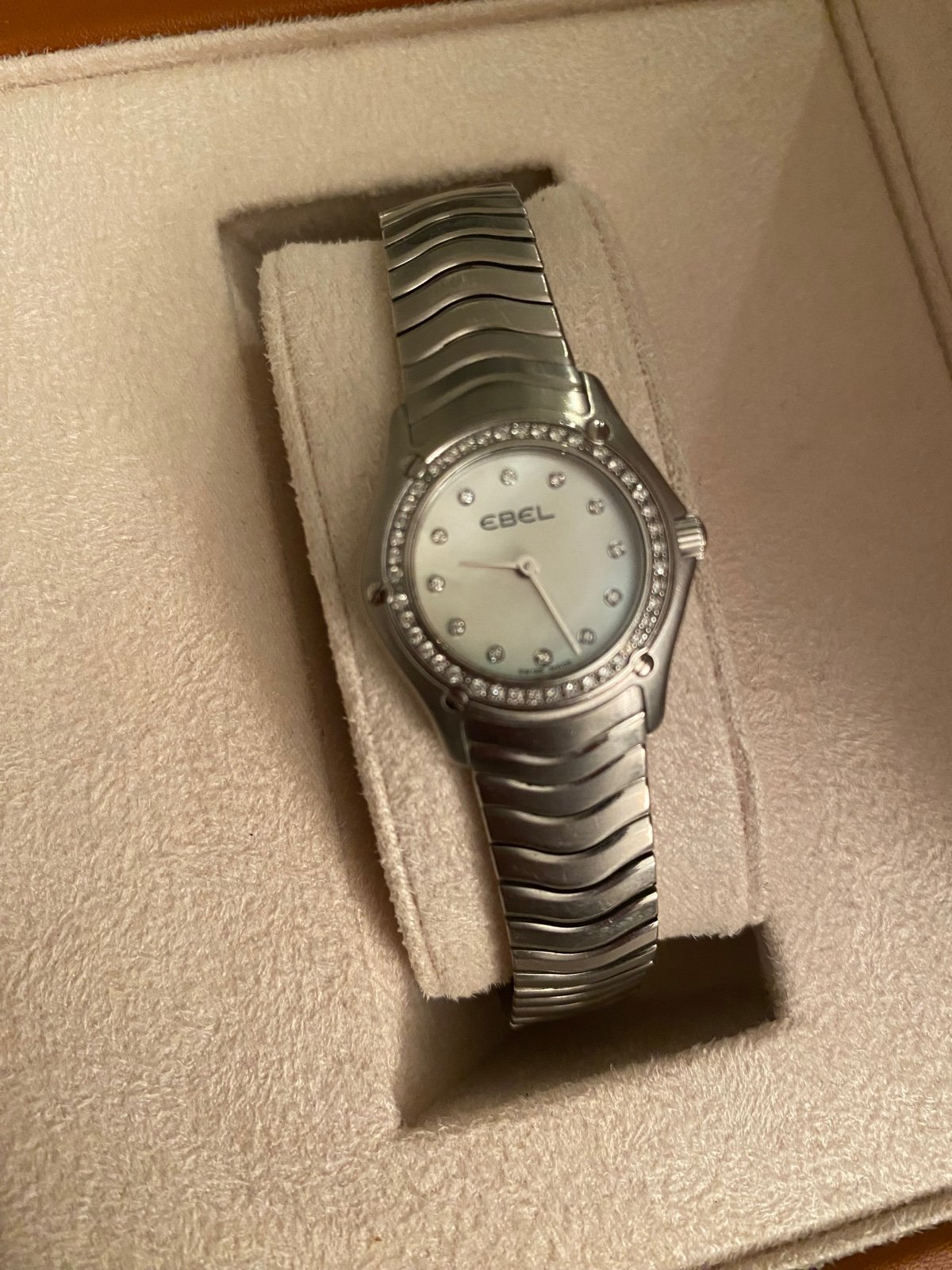 Authentic Ebel Diamond Wave Watch w/ Mother of Pearl face
