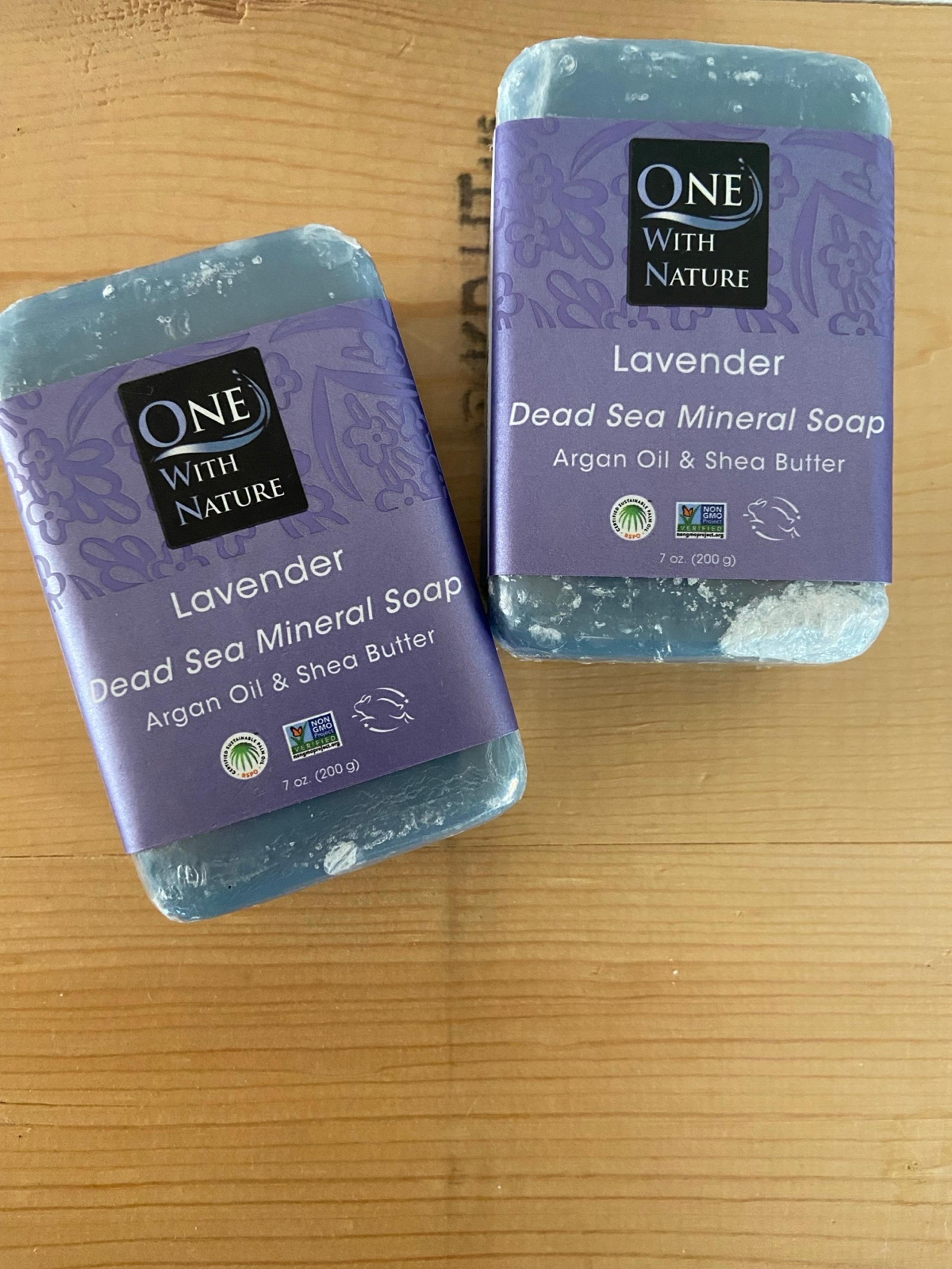 One With Nature Dead Sea Spa Lavender Triple Milled Mineral Soap