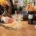 6 Shot Glass Dispenser and Holder with 6 PCS Acrylic Cup Drinking Games