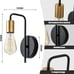 Wall Sconce Modern Wall Sconce Living Room Bedroom Black Gold Set of 2