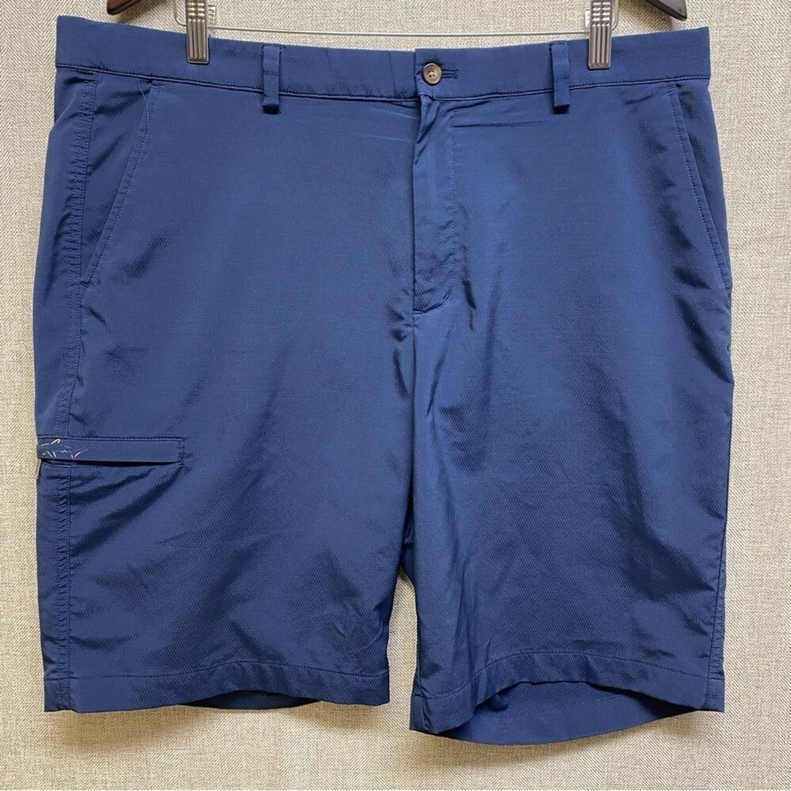 Greg Norman Golf Shorts Mens Sz 38. Blue Golf Casual Travel Flat Front