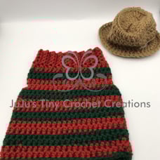 Kitty Krueger Pet Costume for Cats and Small Dogs Halloween Photo Prop Pets
