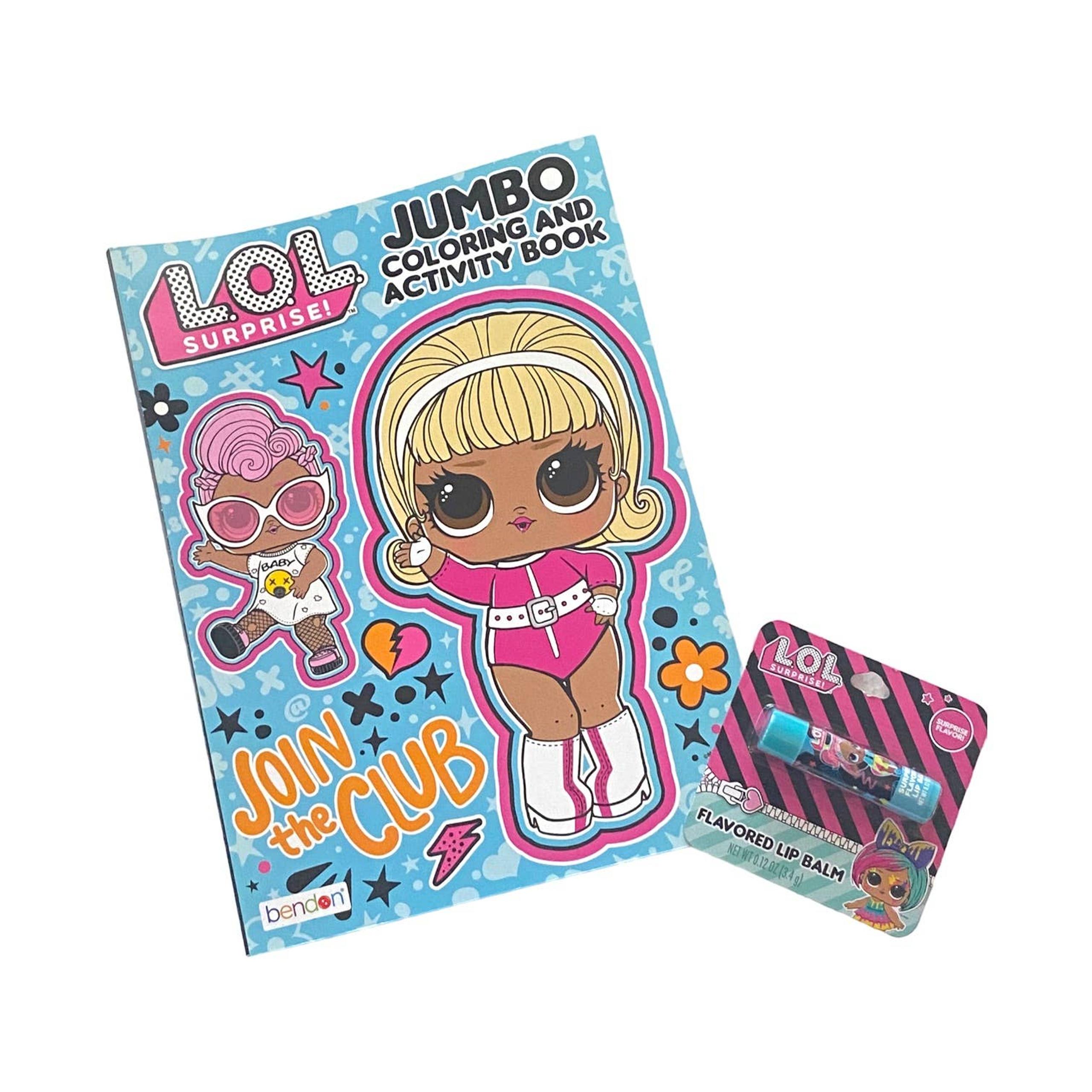 LOL L.O.L. Surprise Doll Activity Coloring Book & Lip Balm Toy Set