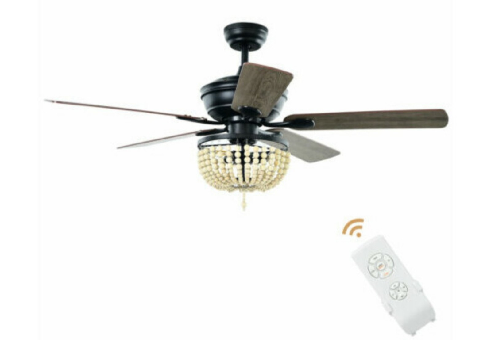 New Costway 52 Retro Ceiling Fan Reversible Blades & Remote -LIGHT NOT INCLUDED