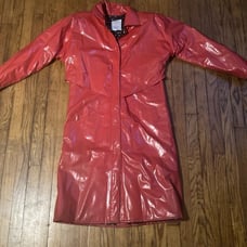 1980’s Vintage J.G Hook Red Raincoat Size Petite Small