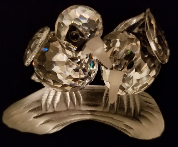 Swarovski Crystal Figurine TurtleDoves