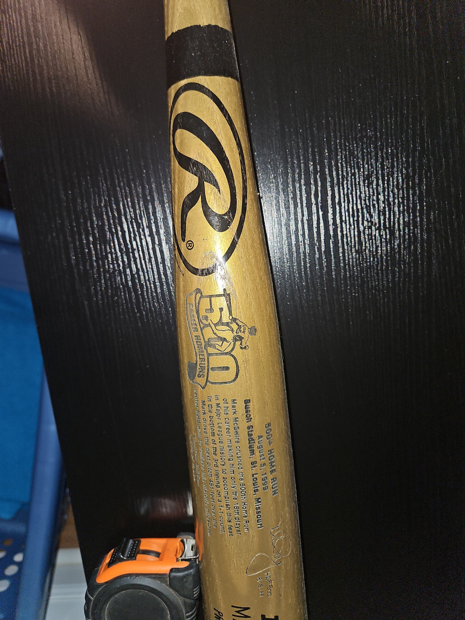 Mark McGwire St Louis Cardinals 500th Home Run Bat