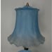 Cast iron head bobber,, novelty vanity lamps 1920's blue pyro glass lamps .
