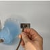 Cast iron head bobber,, novelty vanity lamps 1920's blue pyro glass lamps .