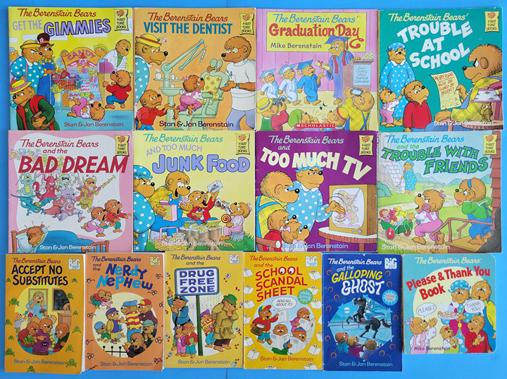 VINTAGE BERENSTAIN BEARS LOT OF FIRST TIME BOOKS 1980s - 1990s STAN & JAN HC/PB
