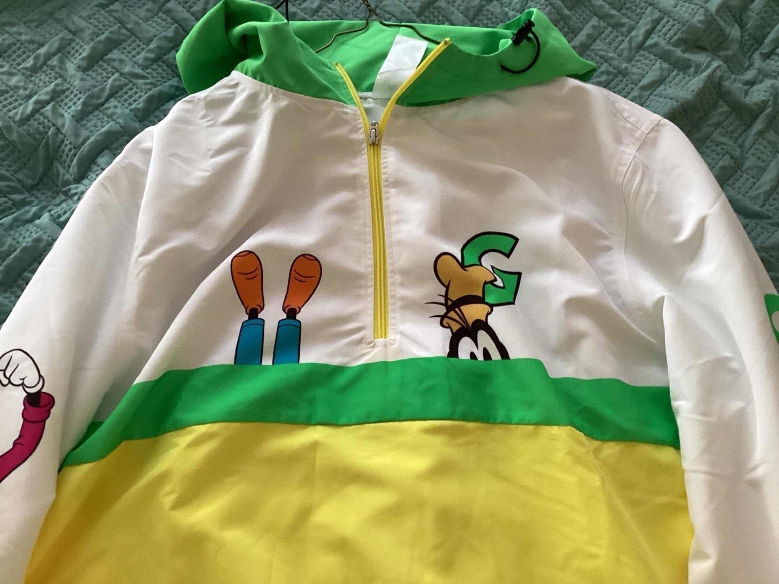 Disney Goofy Movie 30th Jacket XXL Mens 1/4 Zip Pullover with Hood NWT